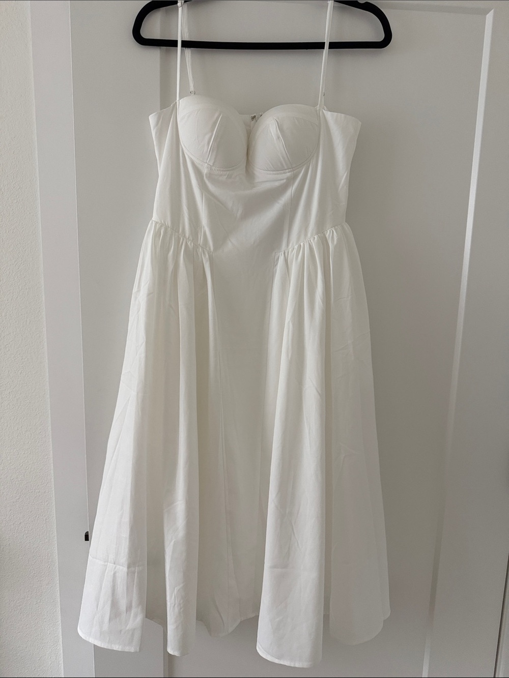 Fashion Nova White Strapless Midi Dress